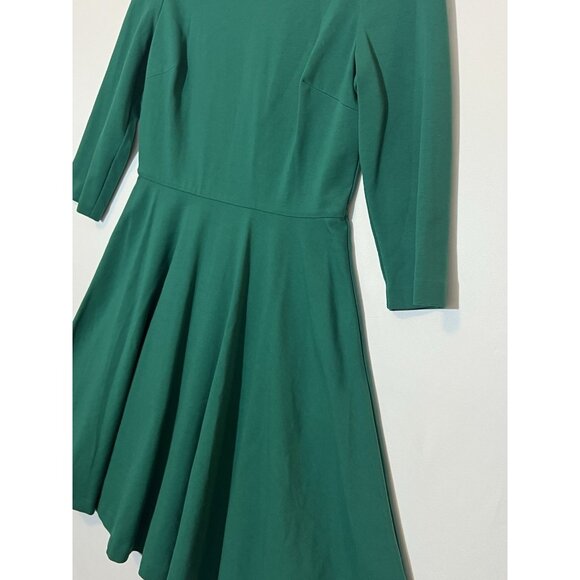 Boden Women’s Ponte Dress Size 10 R Green Lined 3/4 Sleeves Stretch Christmas - Picture 10 of 12